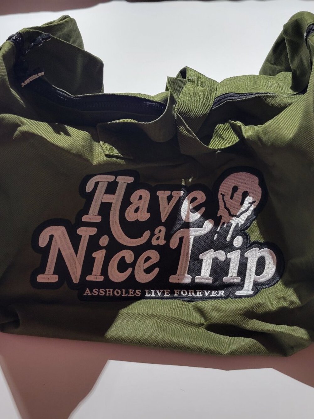 Linda Finegold A**holes Live Forever Emotional Baggage ,Have a nice trip Duffle